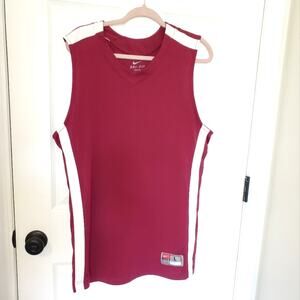 Nike Men’s Dri-FIT Sleeveless Basketball Athletic Jersey Size L Crimson Cardinal